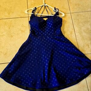 Elegant Blue Strappy Dress